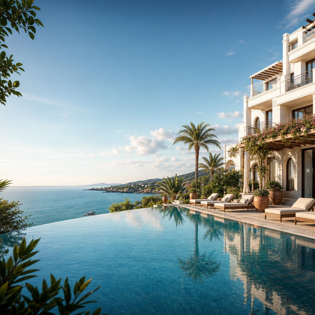 Luksusowy hotel z basenem nad morzem